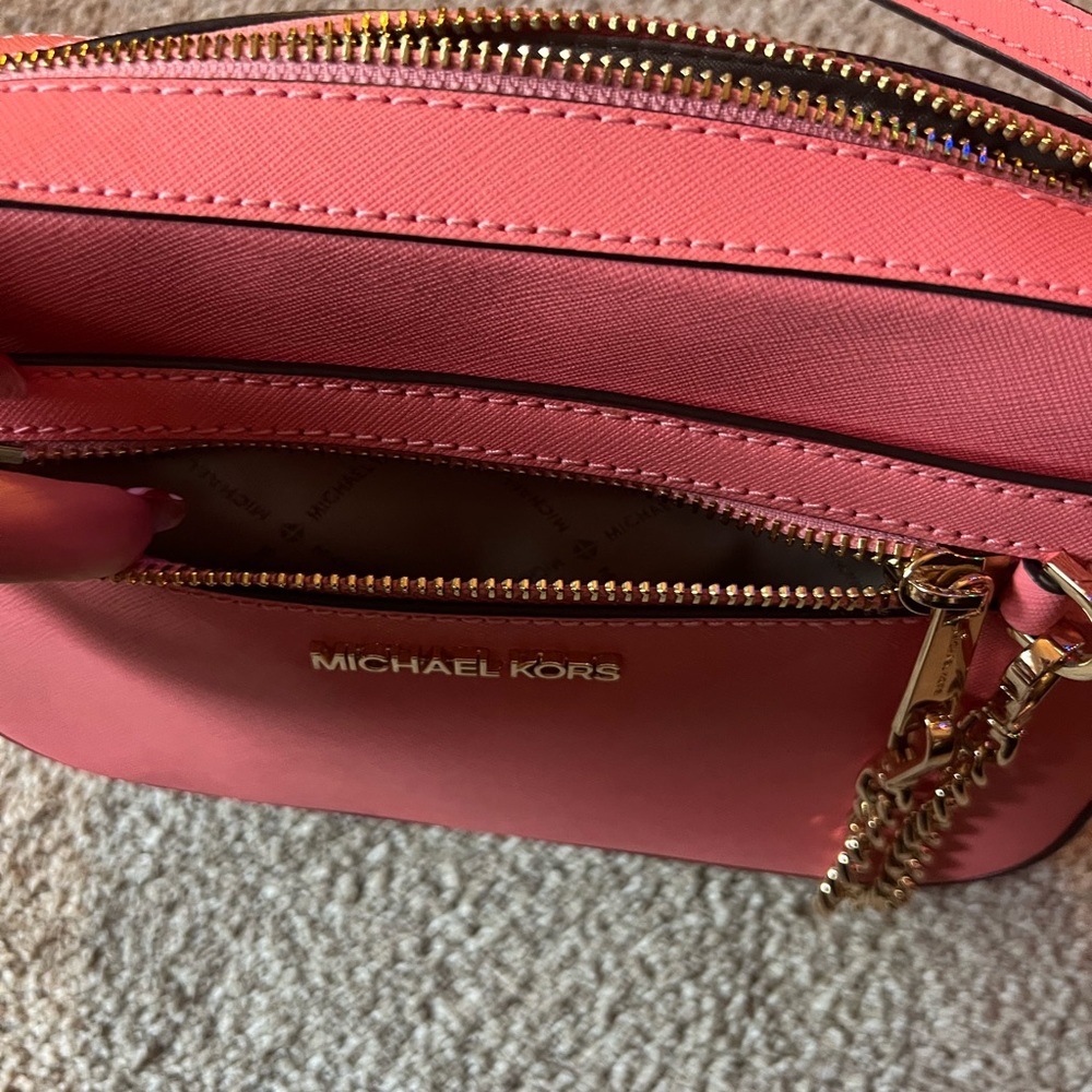 Coral Pink Michael Kors Satchel - Picture 3 of 15